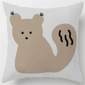 หมอนอิง Morandi คลุมผ้าฝ้าย ลายสัตว์